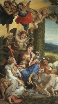 美徳の寓話 ルネサンス マニエリスム アントニオ・ダ・コレッジョ Oil Paintings